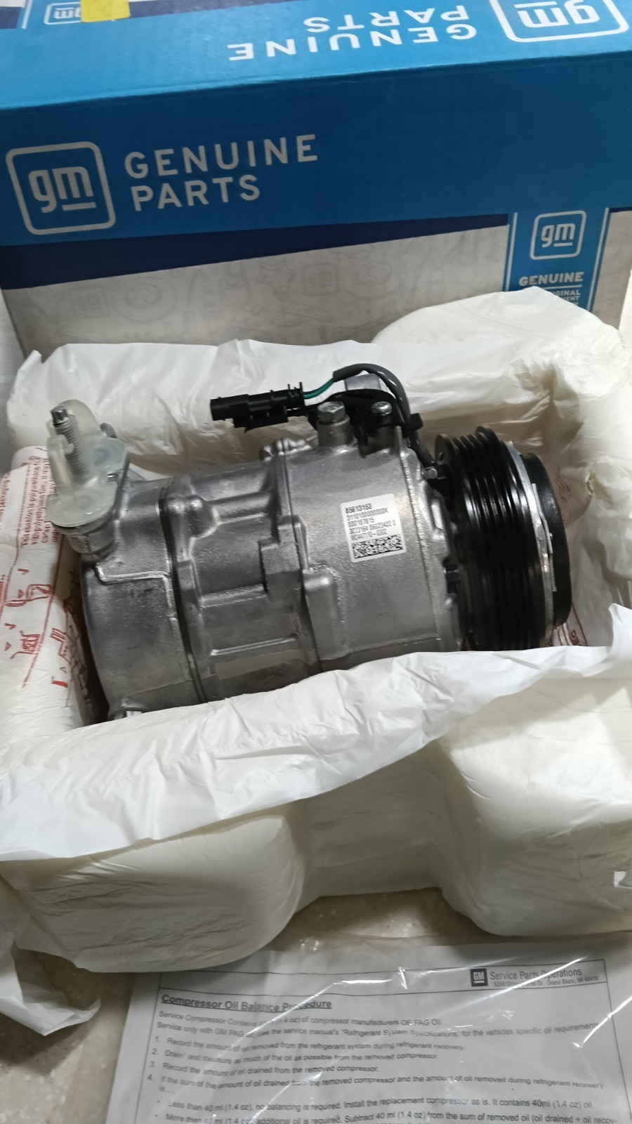 Don't know vehicle - in research - see label on compressor Don't know vehicle - in research - see label on compressor