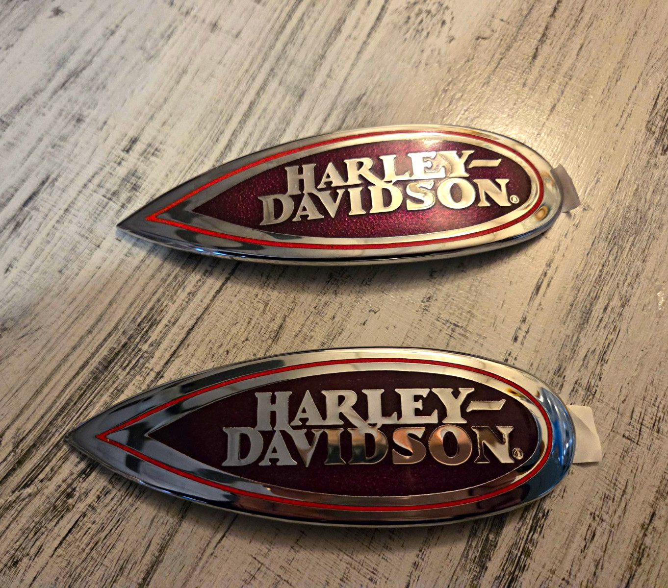 NEW VINTAGE Harley Davidson Tank Emblems  2pcs