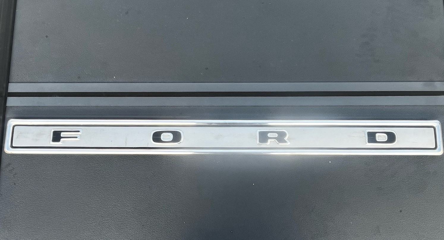 1973-79 Ford F-150 F-250 F-350 Aluminum Tailgate Trim Molding Panel Black Letter