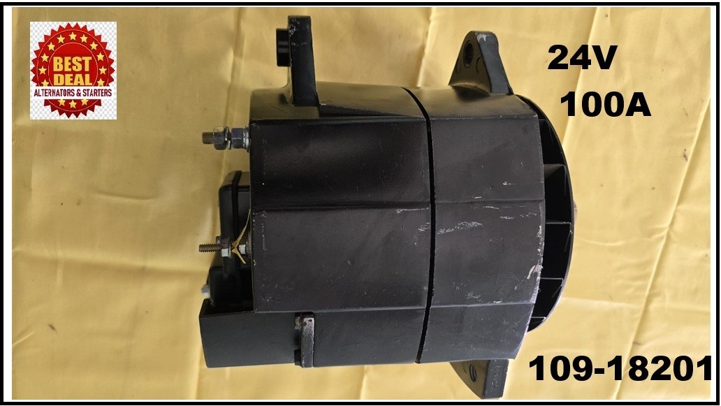 Dixie 109-18201 Alternator 24V 100A Prestolite 8SC3014U 110-298 Volvo Cummins
