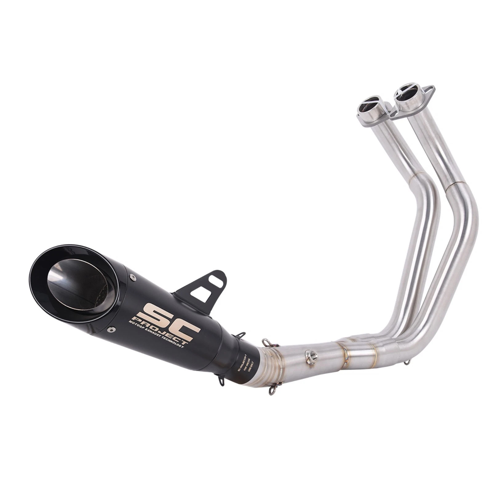 Full System Exhaust Header Pipe Black Muffler For Yamaha R7 YZF MT-07 2021-2026