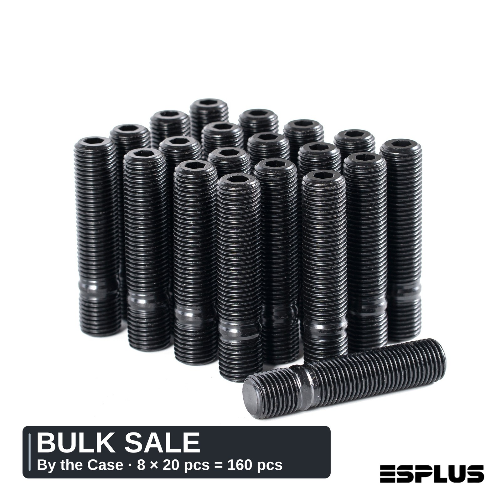 160 Pcs Black M12x1.5 to M14x1.5 Conversion Wheel Studs Bulk 8 Boxes x 20