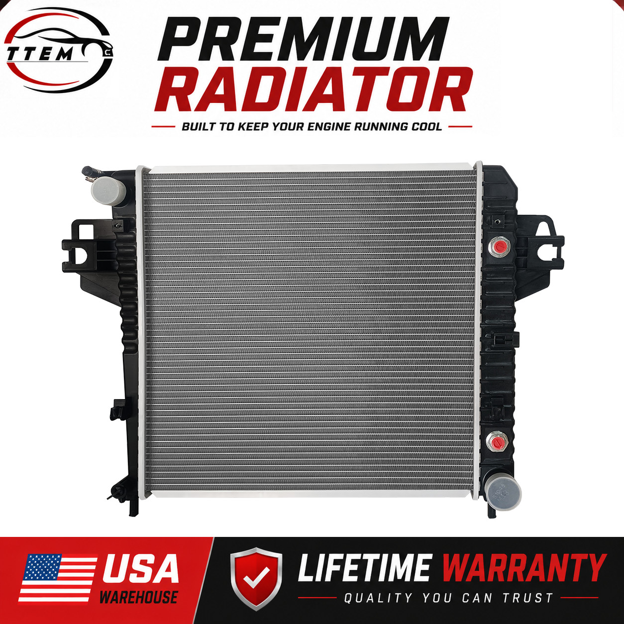 DPI2481 Aluminum Core Radiator For 2002-2006 Jeep Liberty 3.7L V6 2003 2004 2005