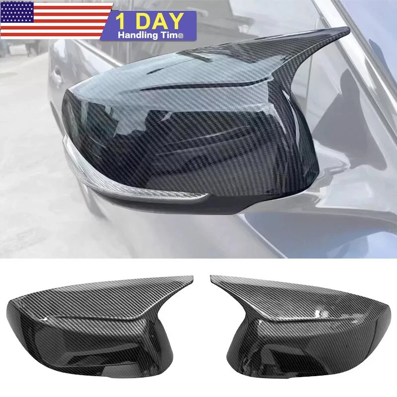 FOR 2014-2024 INFINITI Q50 Q60 M STYLE CARBON BLACK REPLACEMENT MIRROR CAP COVER