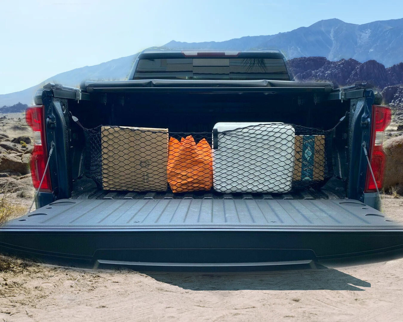 Rear Trunk Envelope Style Mesh Cargo Net for DODGE RAM 1500 2500 3500 2009-2022