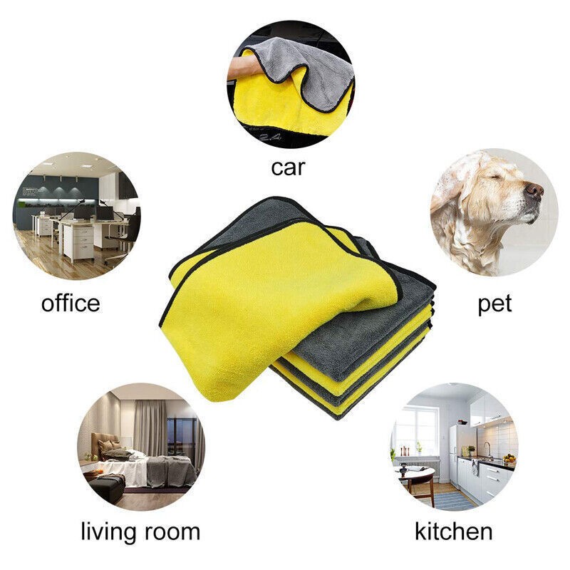 Microfiber Cleaning Cloth Towel No-Scratch Rag Car Polishing Detailing 30*30CM