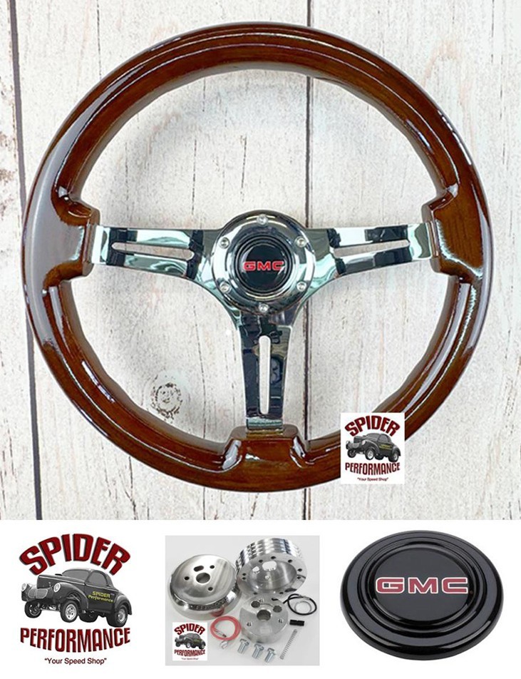 1989-1994 GMC C/K pickup wood steering wheel 15