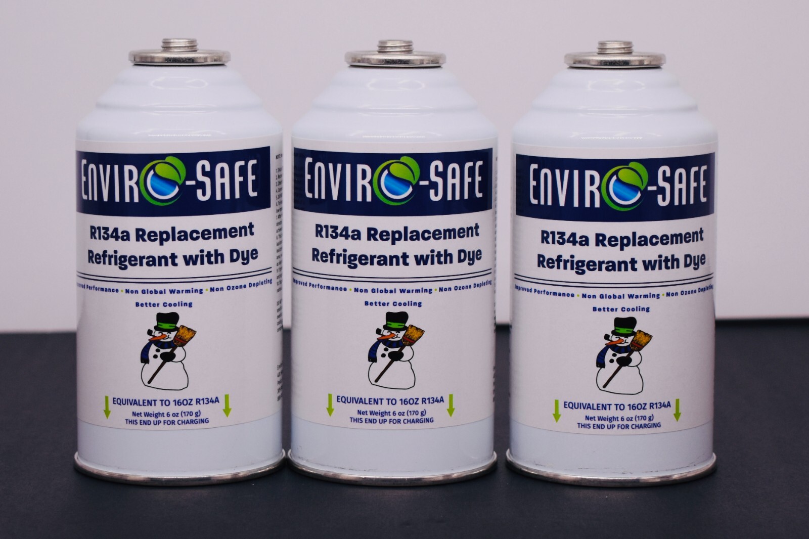 R134a Replacement Refrigerant with dye- CASE OF  3 CANS