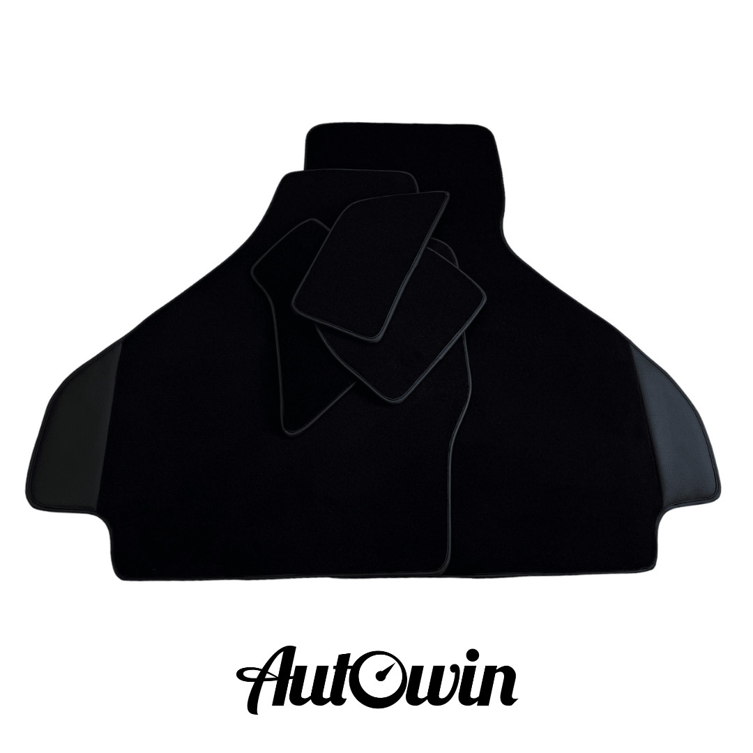 AutoWin Brand Black Floor Mats for Ferrari 512 TR 1992-1994 with Leather