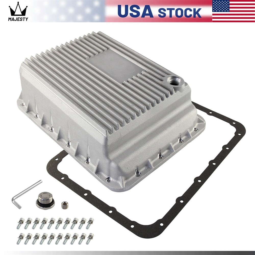 Heavy Duty Aluminum AISIN AS69RC Transmission Pan For 13-25 RAM 3500 6.7L Silver