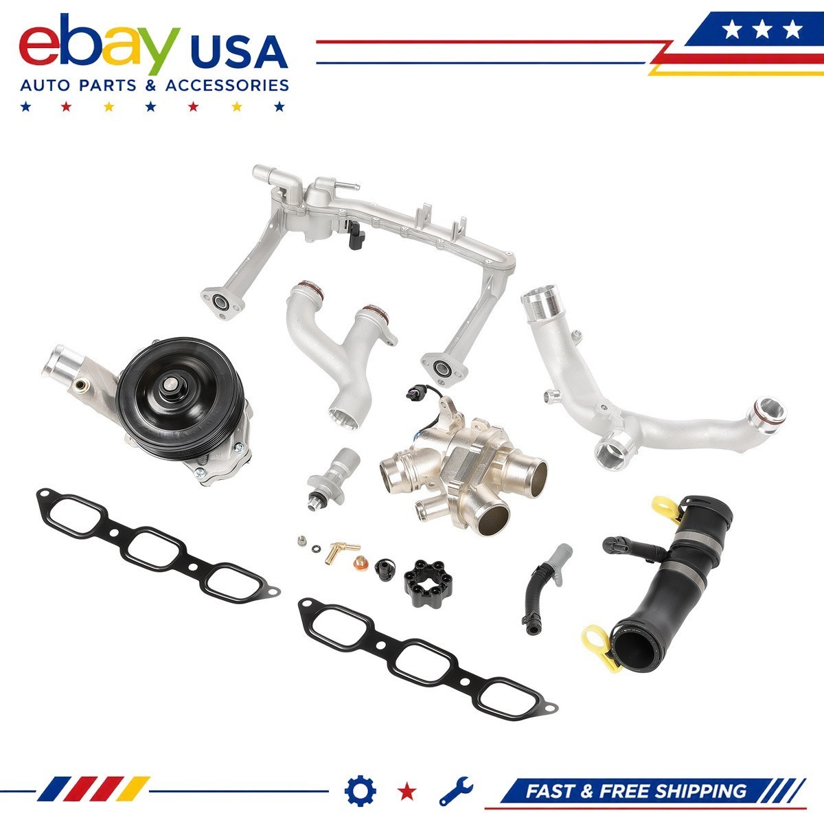 Water Pump Thermostat Kit Supercharged Engine Rear Rear Coolant Water Pipe