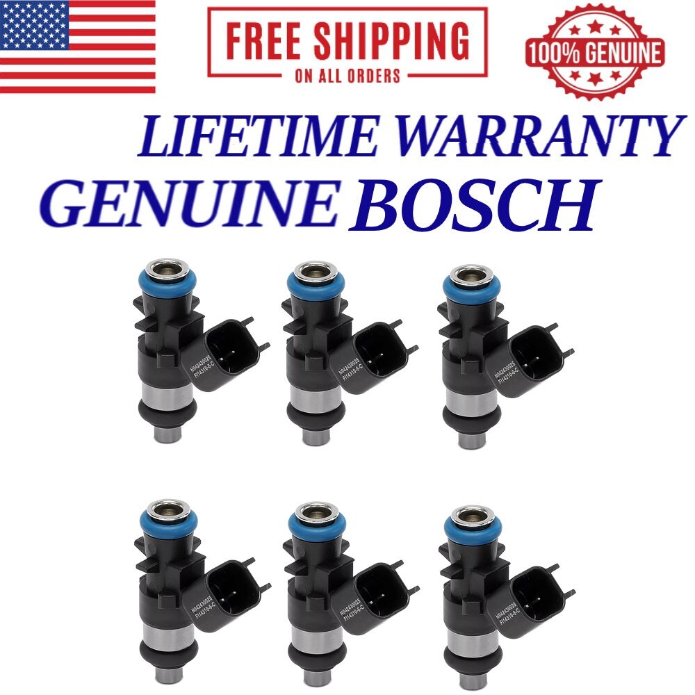 OEM BOSCH 6X Fuel Injectors Fits 2018-2023 Jeep Wrangler V6 3.6L #280158662