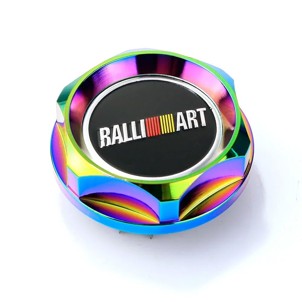 1Pcs Ralliart Metal Car Oil Filler Cap Racing Style Engine Modified Sump Cover
