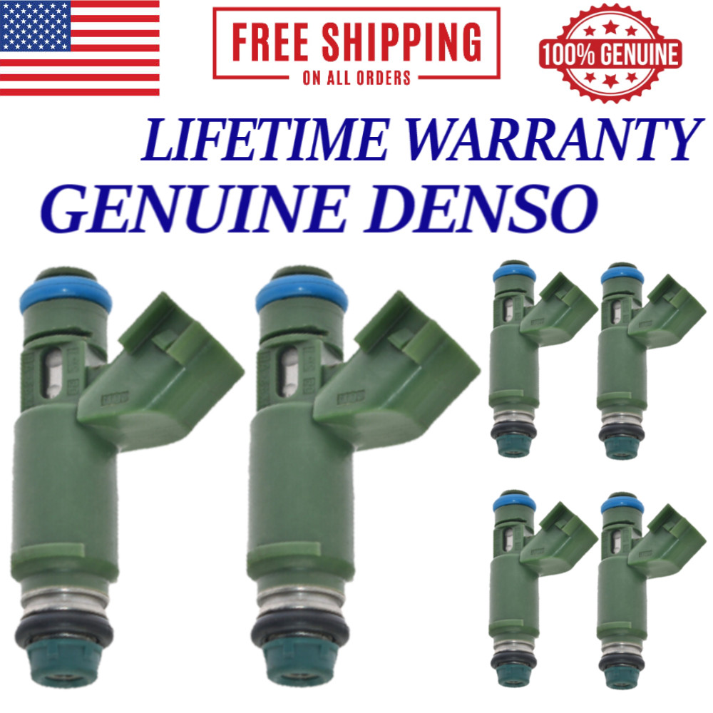 NEW 6 PIECES OEM DENSO Fuel Injectors For 2002-2008 Jaguar X-Type 2.5L,3.0L V6