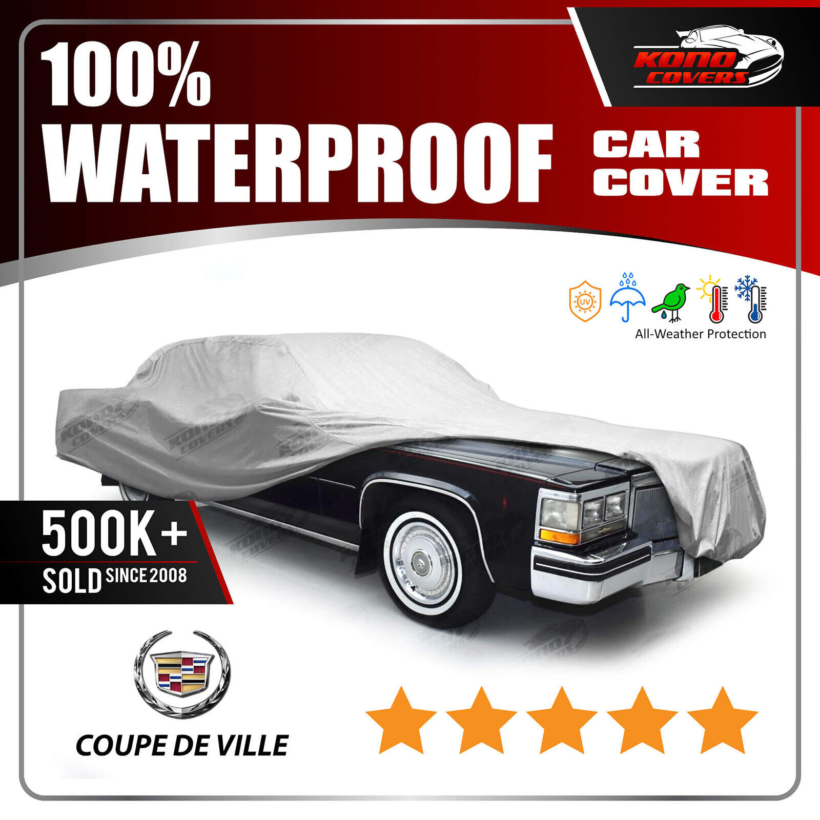 Cadillac Deville 6 Layer Car Cover Outdoor Water Proof Rain Sun Dust Early Gen.
