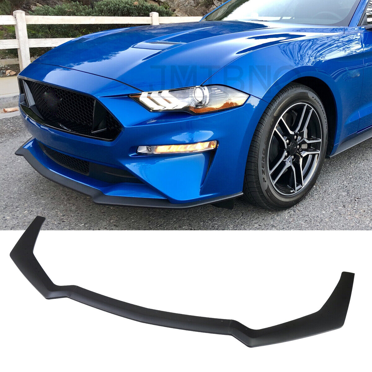 For 2018-2023 Ford Mustang GT Convertible PP Front Bumper Lip Spoiler Body Kit