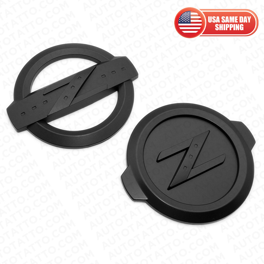 Set Nissan 350Z 370Z Nismo Front & Rear Bumper Z Style Logo Emblem Badge Black