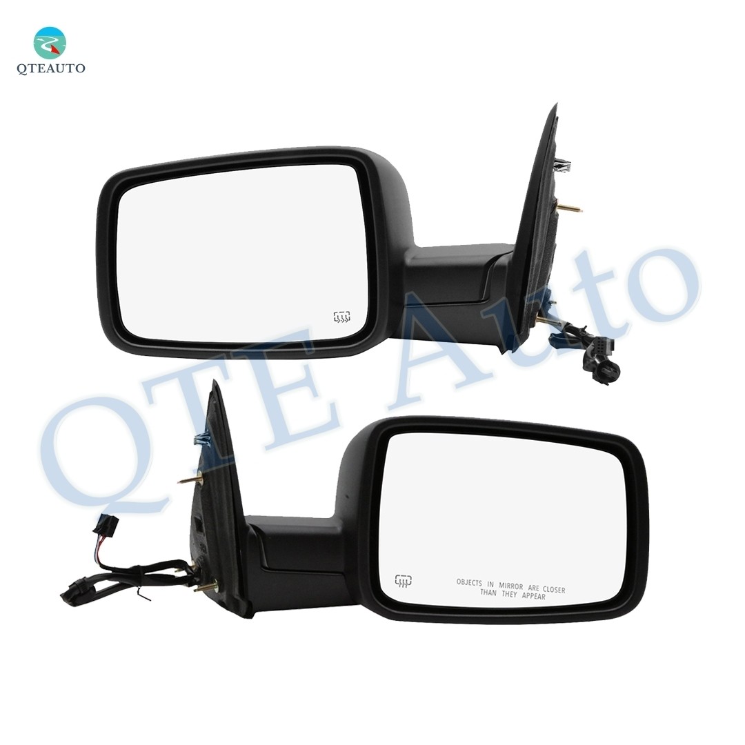 LH-RH Power Adjust Heated Textured Black Manual Folding For 2011 2012 RAM 1500
