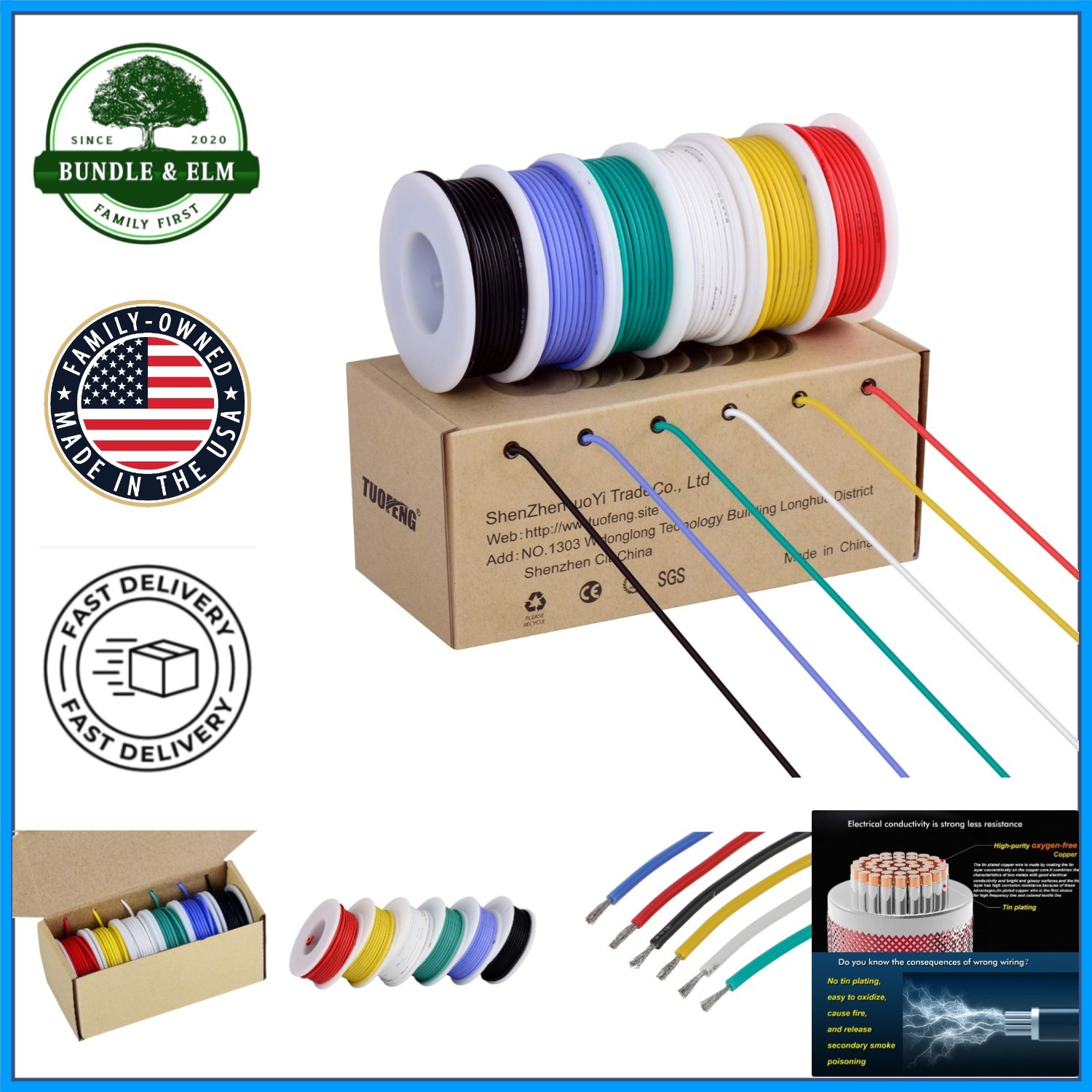 Flexible Multi-Color Wire Kit, 18 AWG, 150 Strands, Ideal for Custom Wiring
