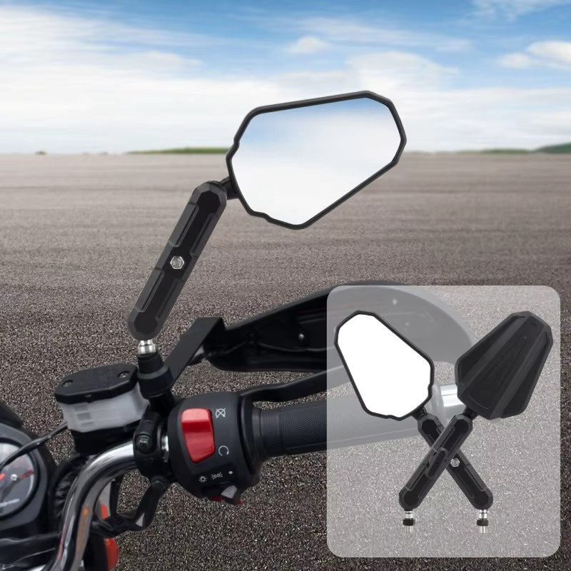 Folding Motorcycle Rearview Mirrors Off Road Adv Wide Side Mirrors for KTM 390