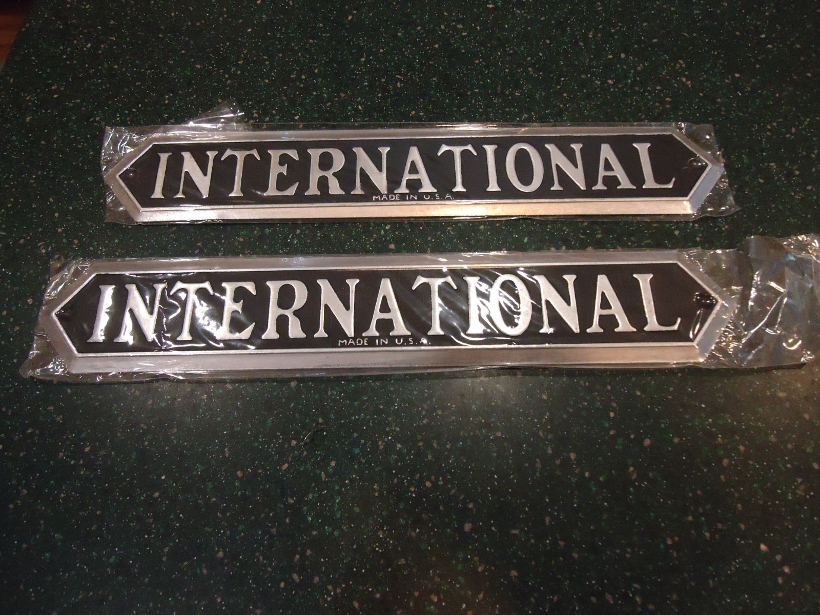 Brand New Reproduction 1933-36 International C-1 Truck Hood Emblem, Name Badge