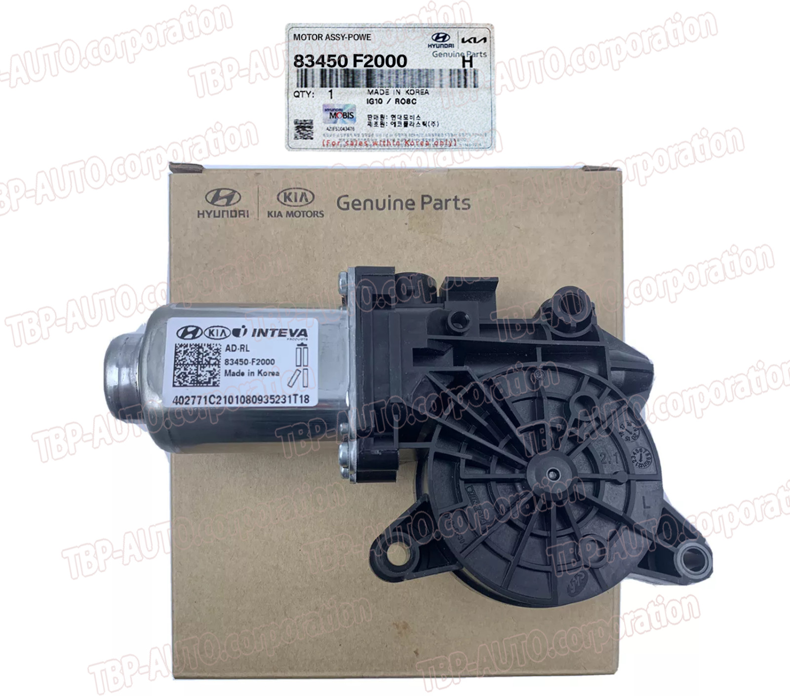 GENUINE OEM ® REAR Power Window Motor LEFT 2017-2020 Hyundai Elantra 83450F2000