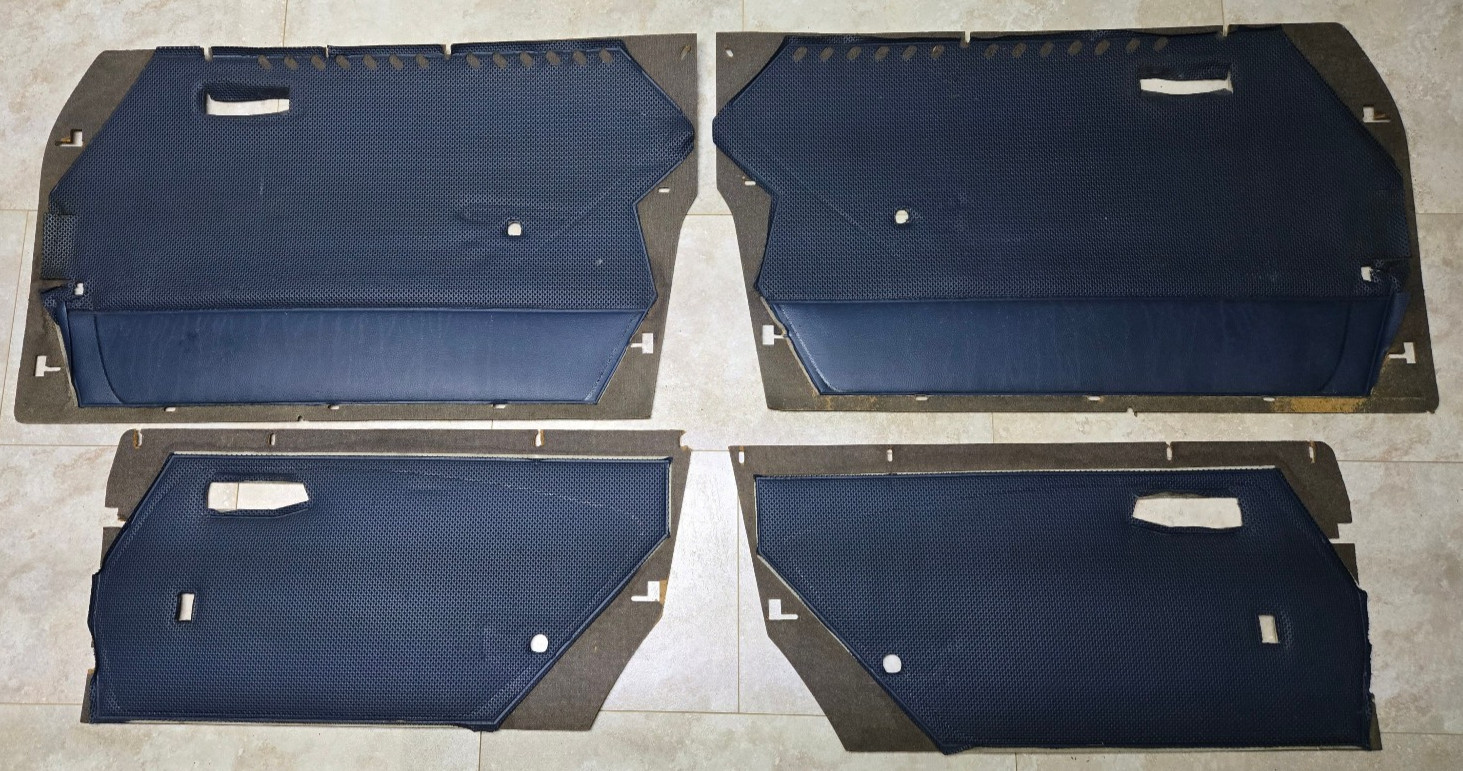 Mercedes Benz W116 280s Blue Navy Interior Door Panels Cards Side Trim Set OEM Mercedes Benz W116 280s Blue Navy Interior Door Panels Cards Side Trim Set OEM
