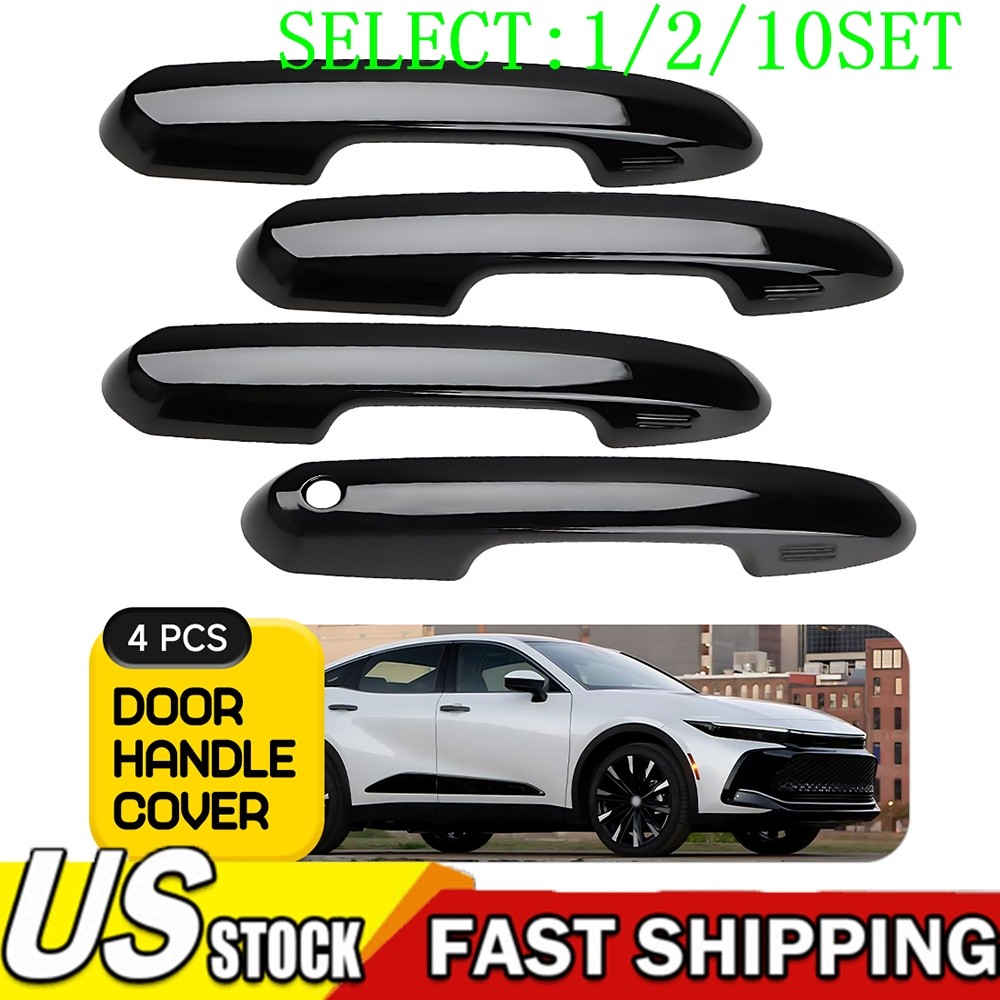 For Toyota RAV4 Highlander Crown 19-25 Gloss Black Door Handle Cover 4PCS 1~10X