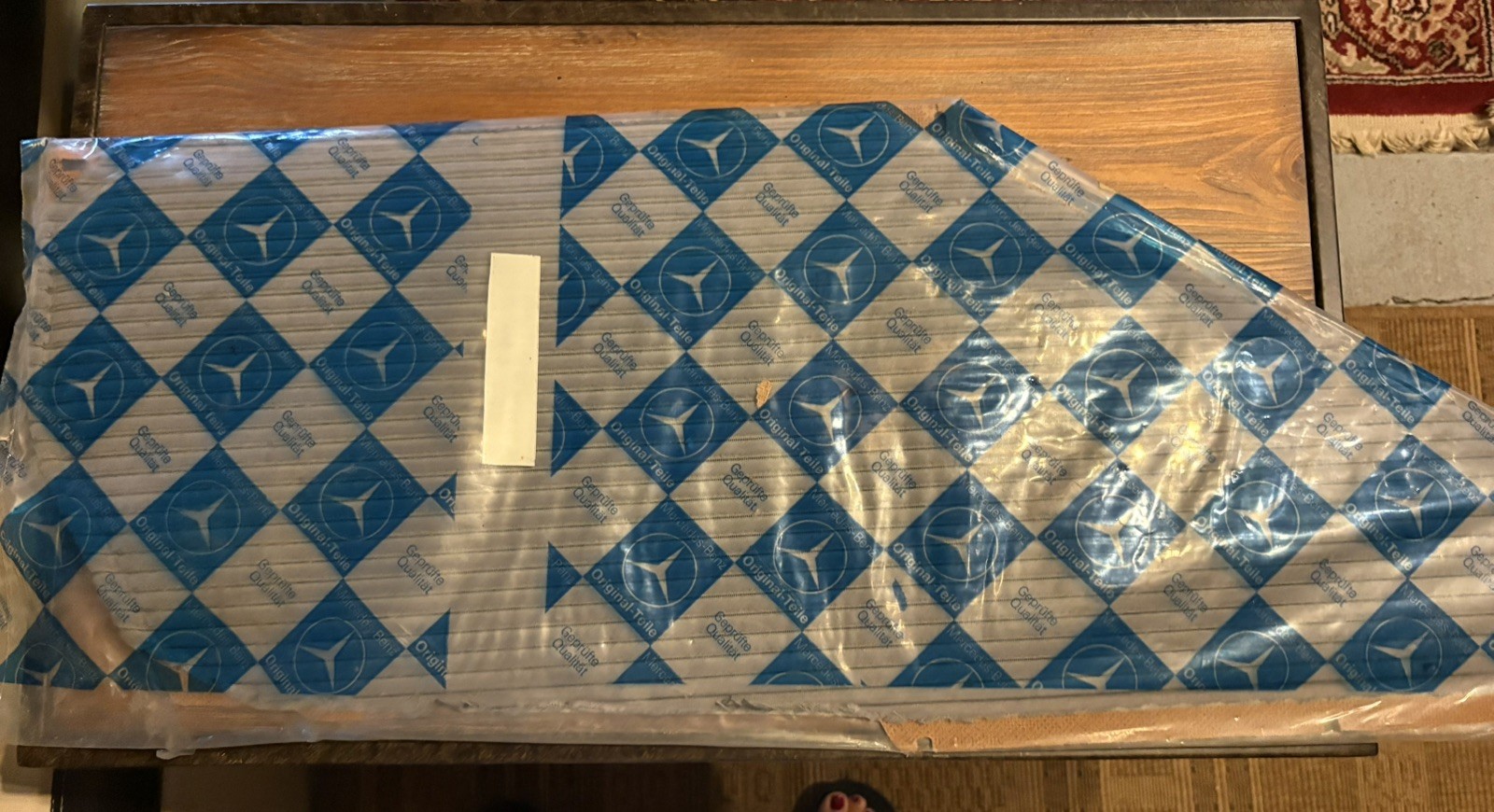 Mercedes W126 S SE Door Panel Fabric Trim Insert Set Color 7098 Genuine NOS