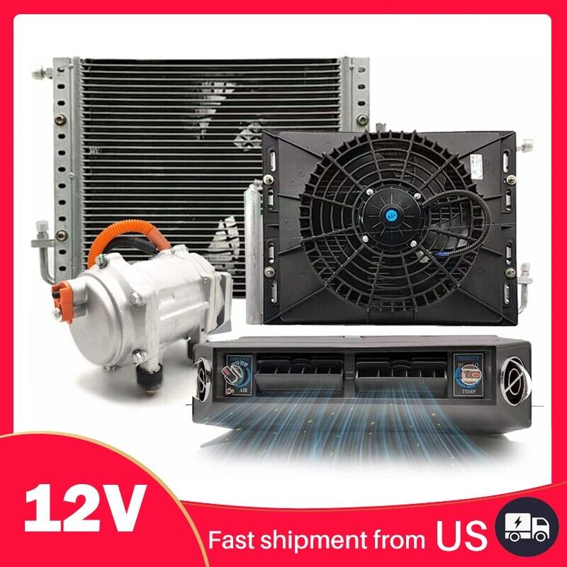 12V Universal Electric Truck Air Conditioner Car Kit Cooling System 10500BTU