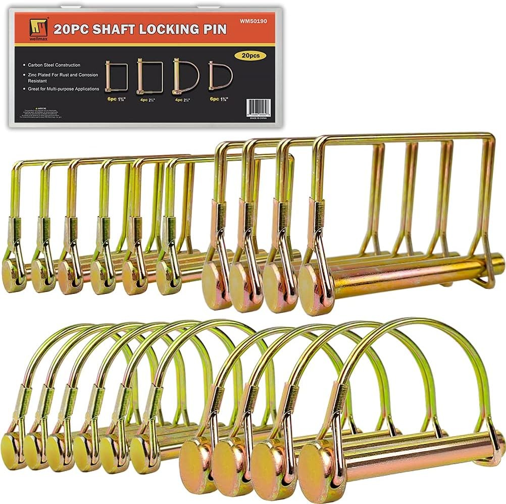 Wellmax 20 Stück Schaftverriegelungsstift in 1/4 Zoll, 5/16 Zoll und 3/8 Gold Wellmax 20 Stück Schaftverriegelungsstift in 1/4 Zoll, 5/16 Zoll und 3/8 Gold