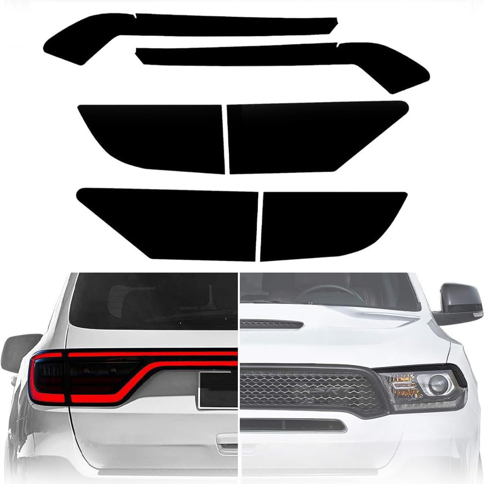Smoke For 2014-21 Dodge Durango Tail Light & Headlight Eyelid Stickers Tint Kit
