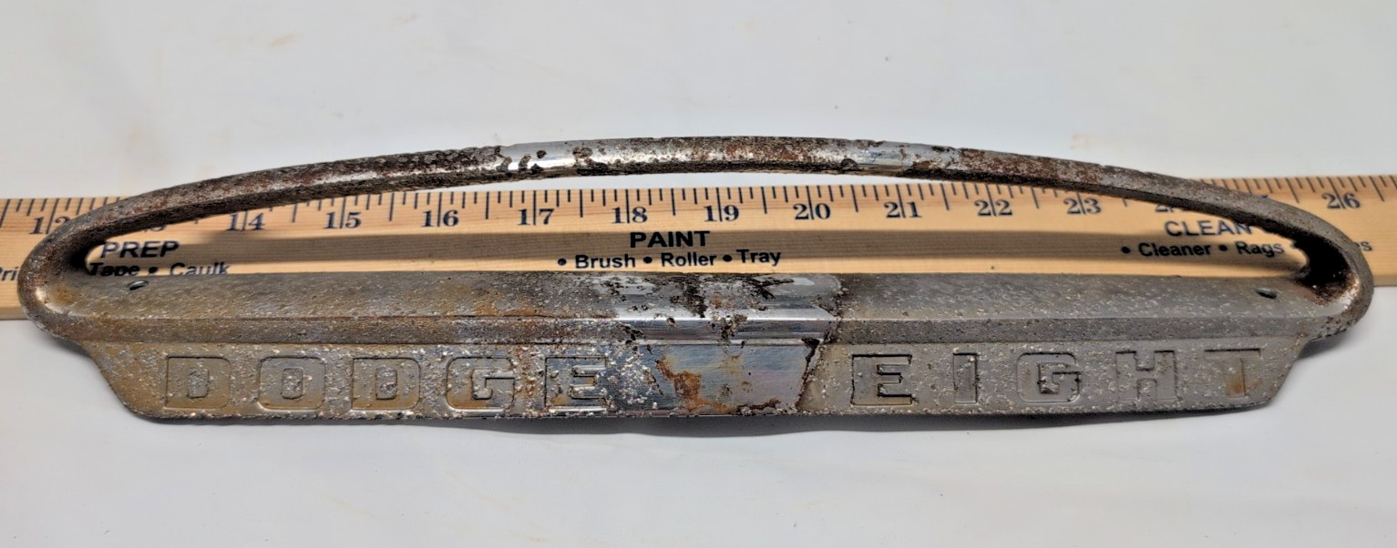 DODGE EIGHT HOOD ORNAMENT VTG 1953 Rough Shape Decor Man Cave Garage 14\