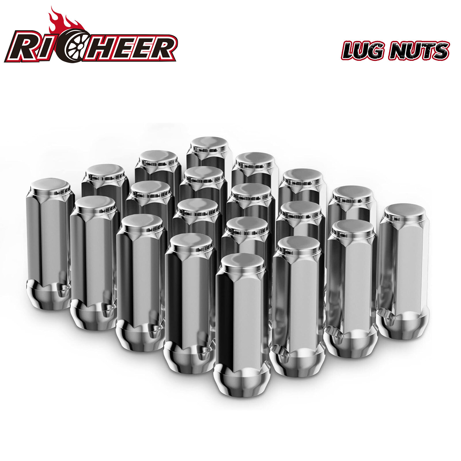 20PCS Chrome Bulge Acorn Lug Nut 1/2x20 2