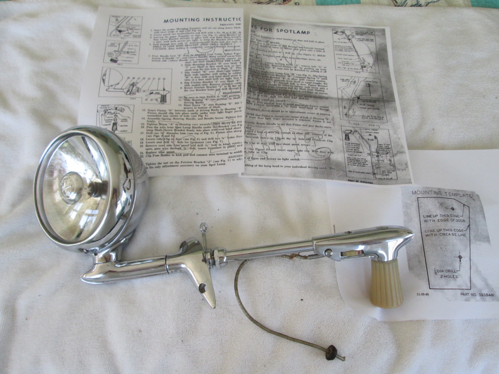 Vintage GUIDE S-18 SPOTLIGHT 1949 1950 1951 1952 Chevrolet Spotlight 6V IT WORKS