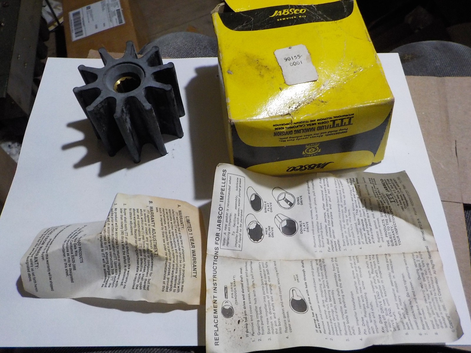 Jabsco part number 90155-0001  associated with Jabsco pump  model 12288-0000