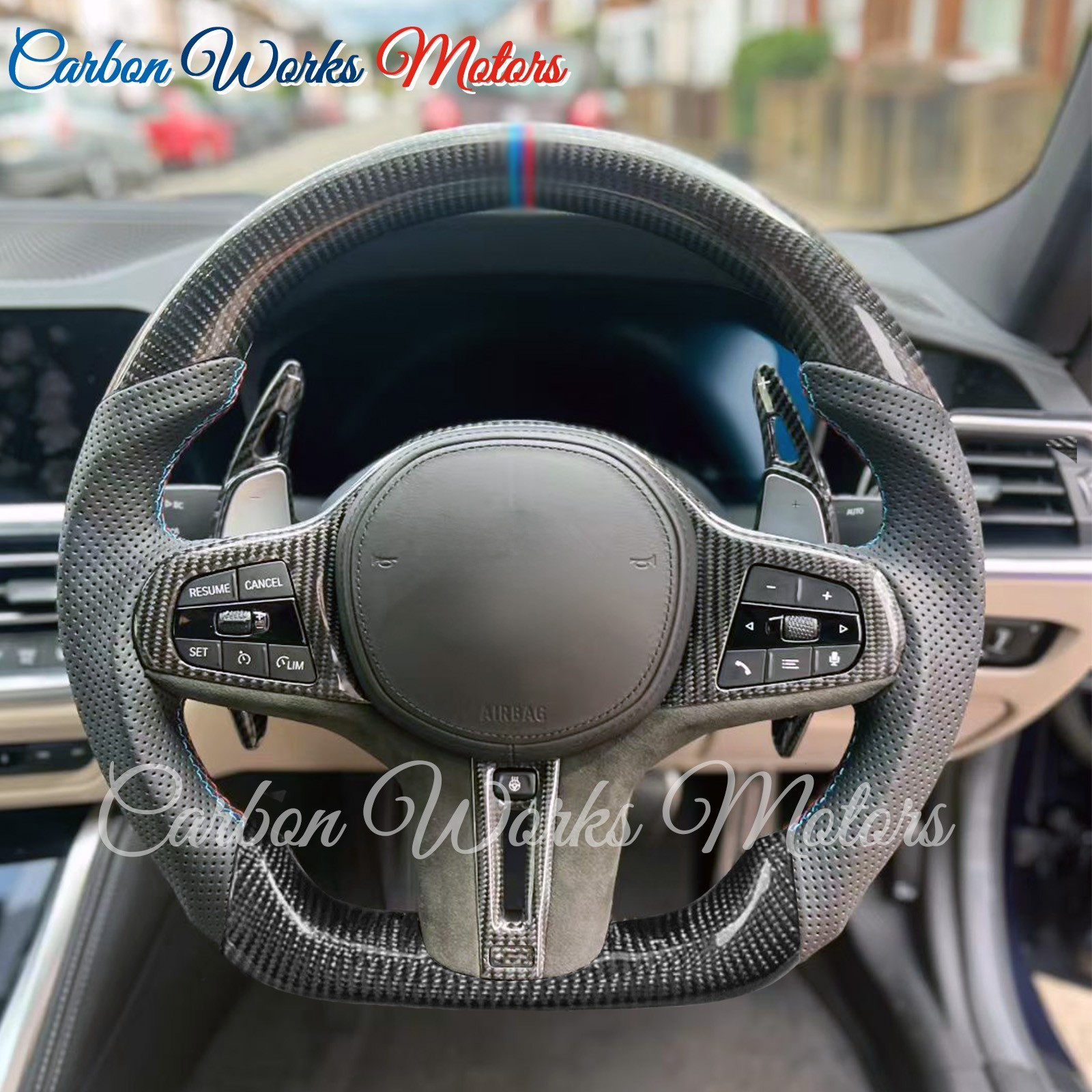 Heated Carbon Fiber Steering Wheel For BMW M3 G80 G81 G20 M4 G82 G83 F44 G42 G87