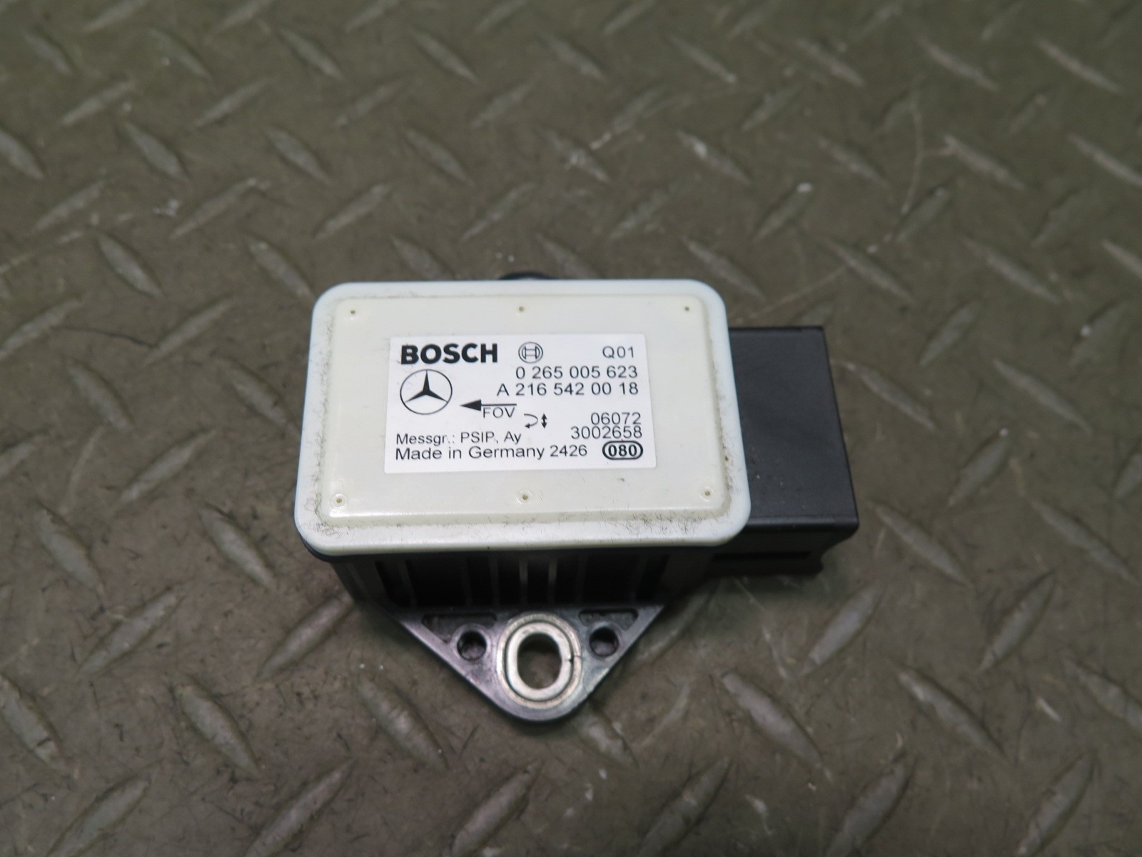 07-12 MERCEDES R230 SL550 YAW TURN RATE ACCELERATION SPEED SENSOR 2165420018 OEM