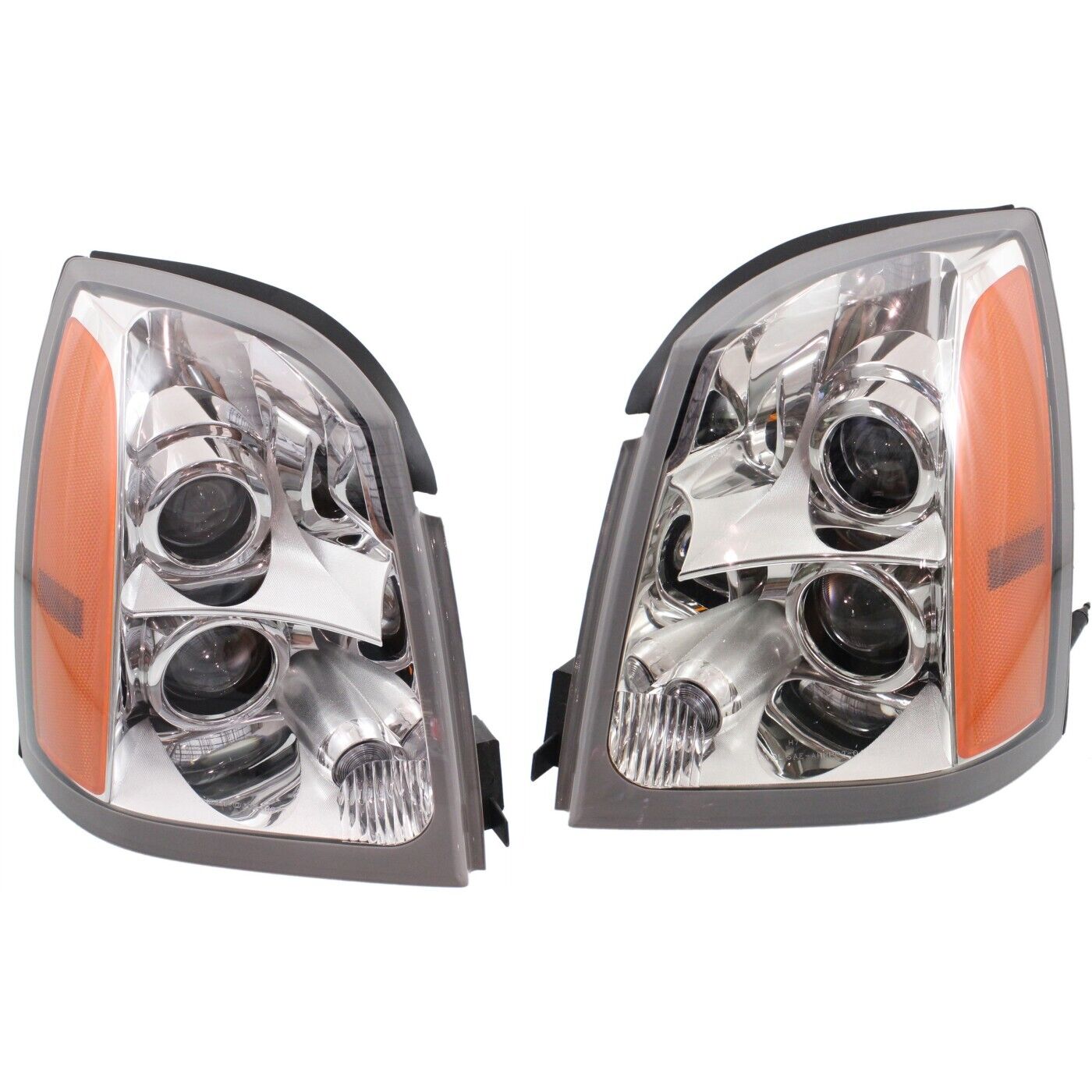 Headlight Assembly Set For 2004-2009 Cadillac SRX Left Right Halogen With Bulb