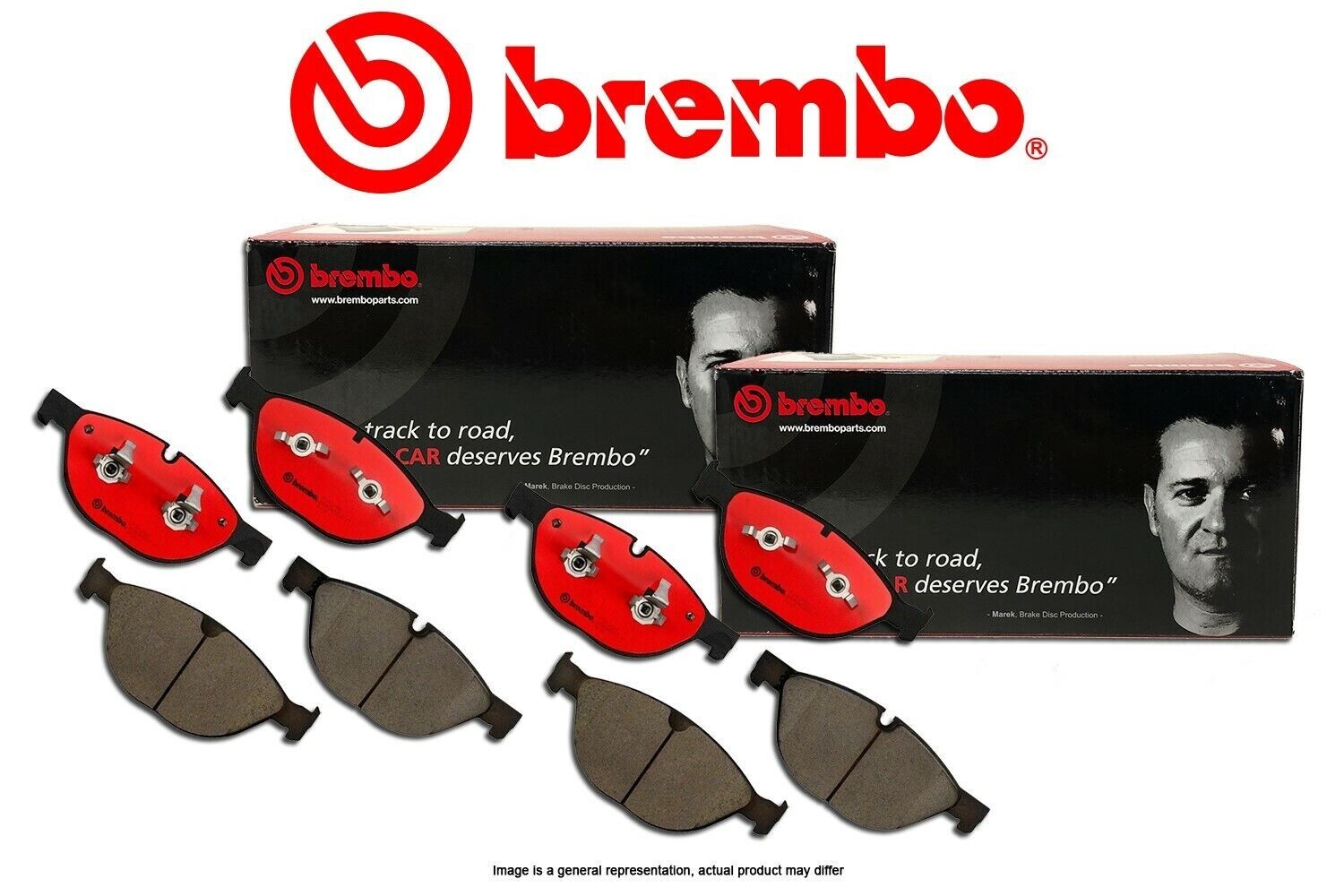 BREMBO FRONT REAR NAO Premium Ceramic Disc Brake Pads Set For Infiniti QX56 QX80
