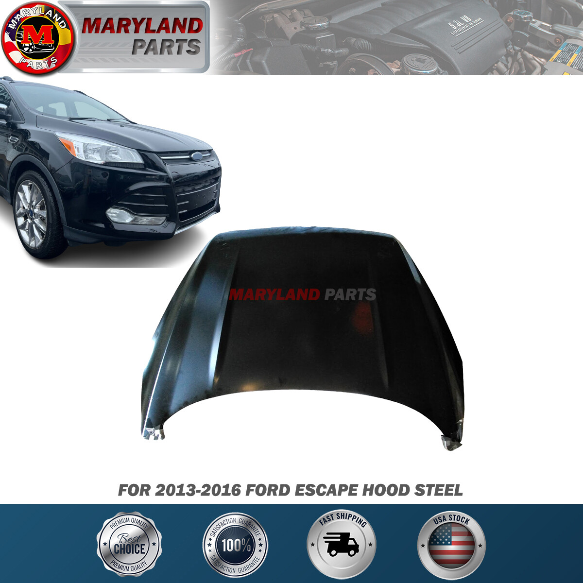 For 2013-2016 Ford Escape Hood Steel For 2013-2016 Ford Escape Hood Steel