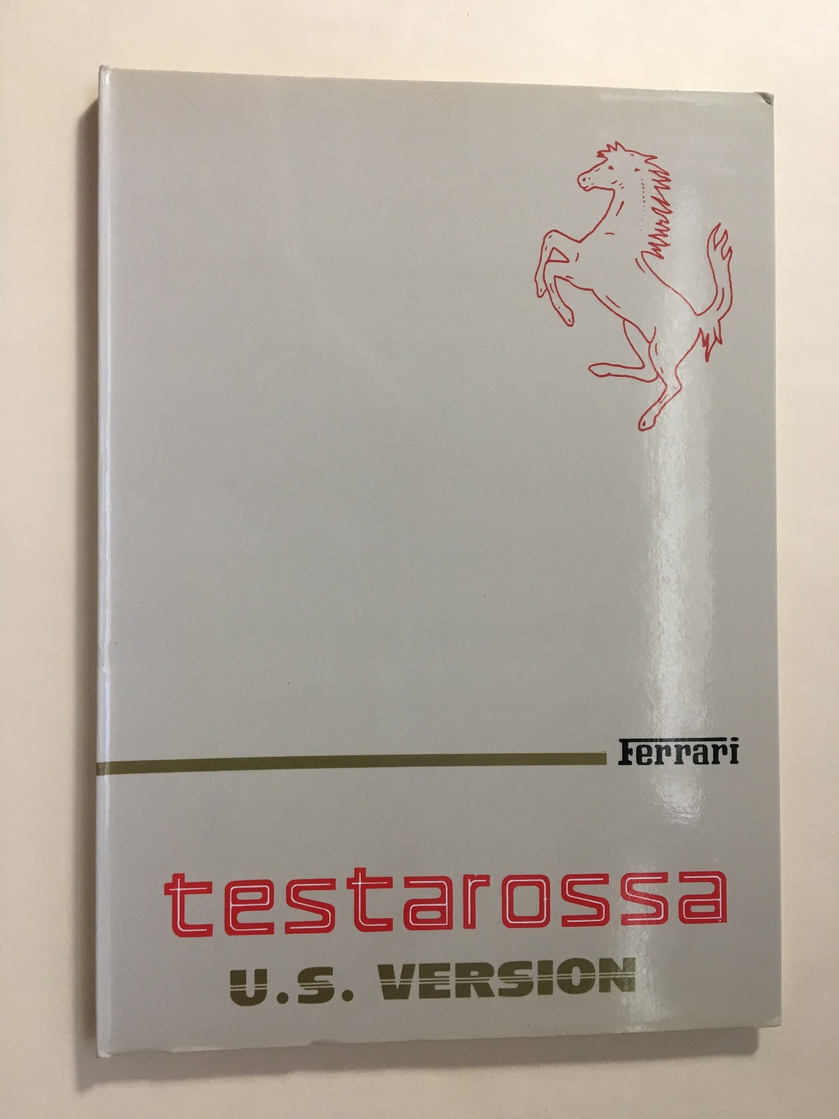 Original OEM 1985 1986 FERRARI TESTAROSSA OWNERS MANUAL # 348/85 ~ NM-MINT Original OEM 1985 1986 FERRARI TESTAROSSA OWNERS MANUAL # 348/85 ~ NM-MINT