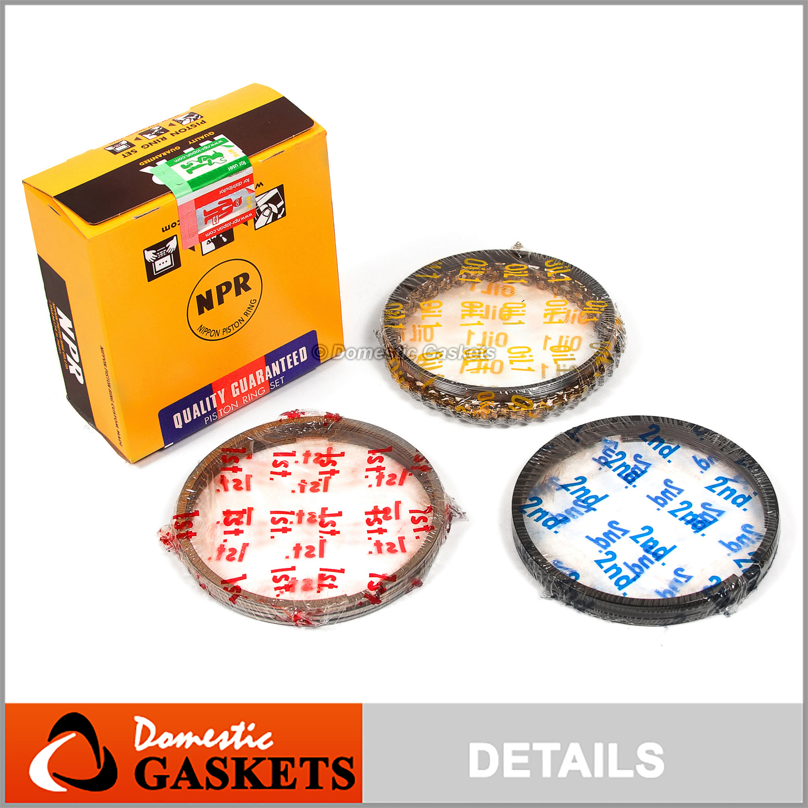 NPR Piston Rings Fit Acura RSX Honda Civic 2.0 VTEC K20A2 K20A3 K20Z1 K20Z3