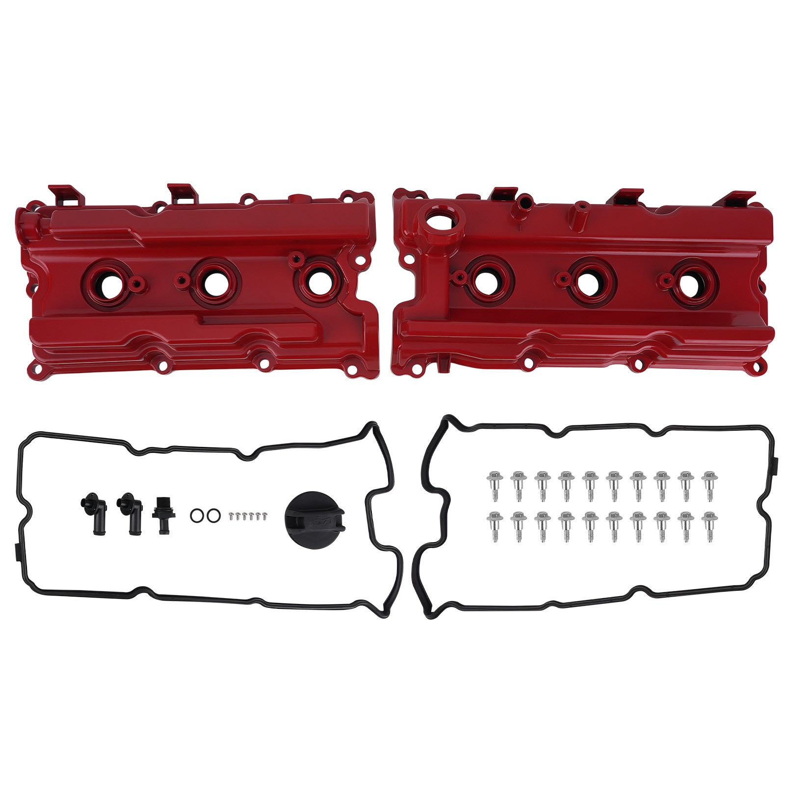 2pc Aluminum Valve Cover w/ Gasket Kit for Nissan Frontier Xterra 4.0L 2005-2019