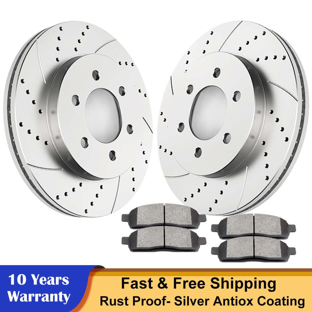 4WD Front Drilled Rotors Ceramic Brakes Pads for 2004-08 Ford F-150 Mark LT Kits 4WD Front Drilled Rotors Ceramic Brakes Pads for 2004-08 Ford F-150 Mark LT Kits