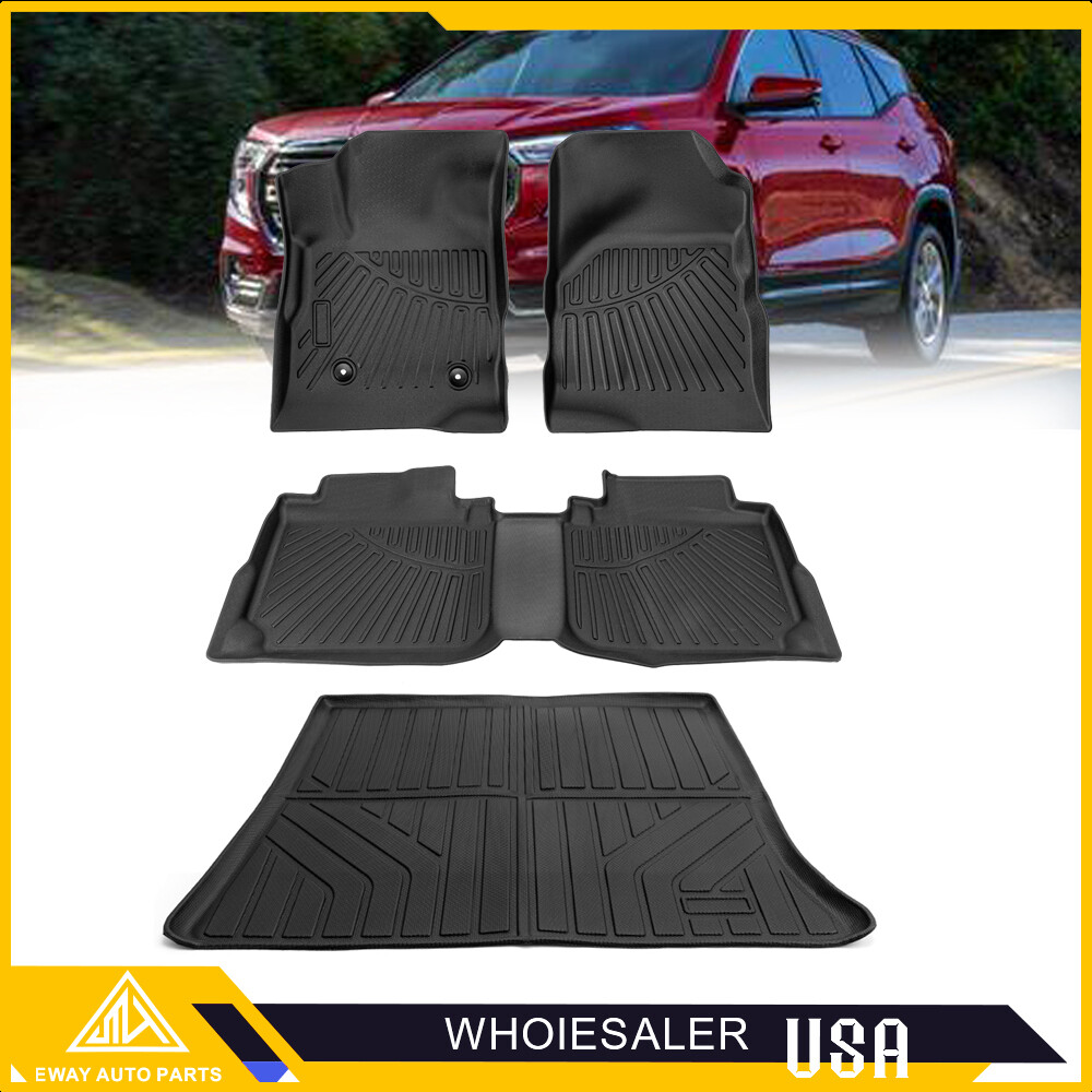 Floor Mats &Cargo Trunk Liner TPE Carpet For 2012-2017 Chevy Equinox GMC Terrain