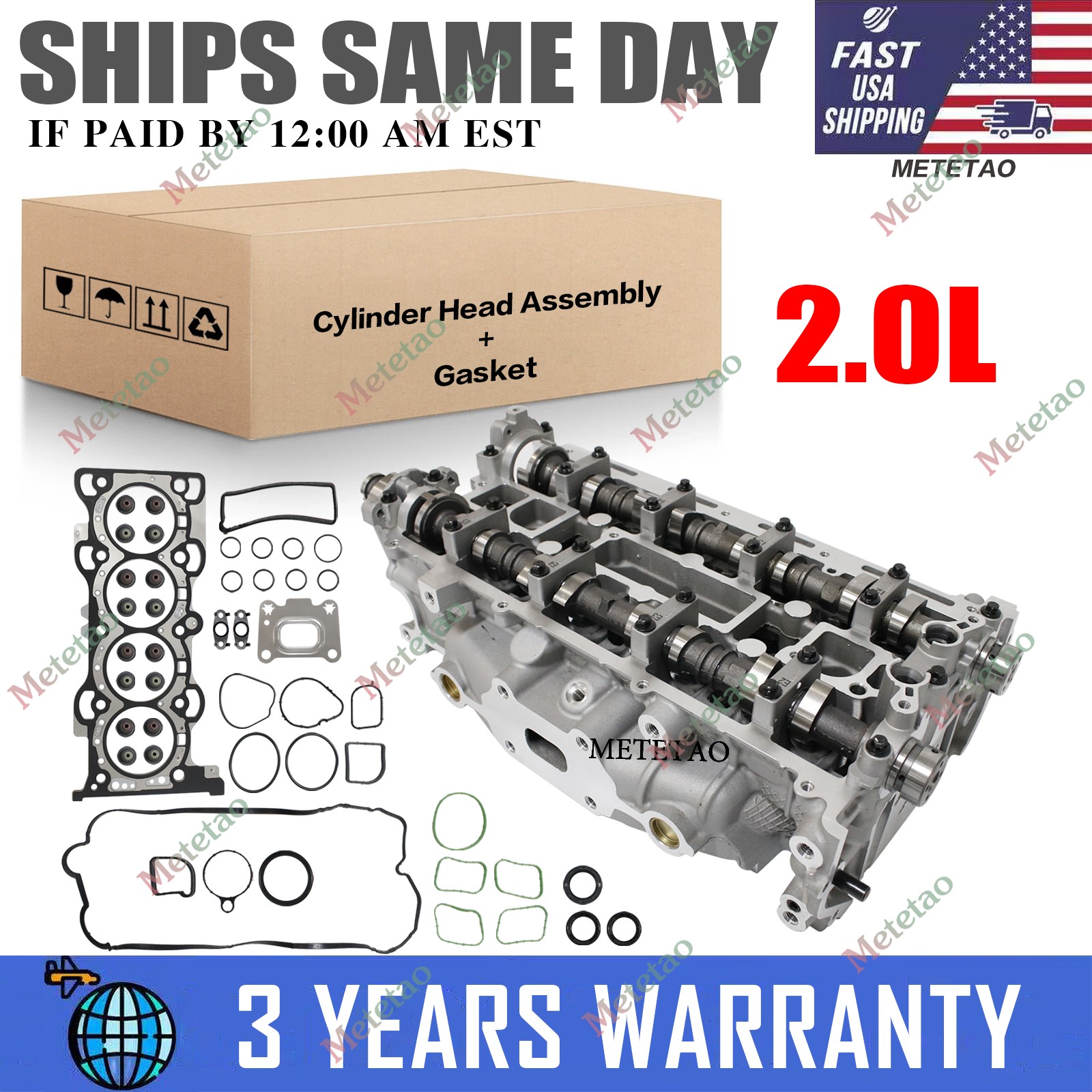 Cylinder Head Assembly for Ford Focus 2013-18 Fusion 13-16 2.0L Turbo CJ5Z6049B
