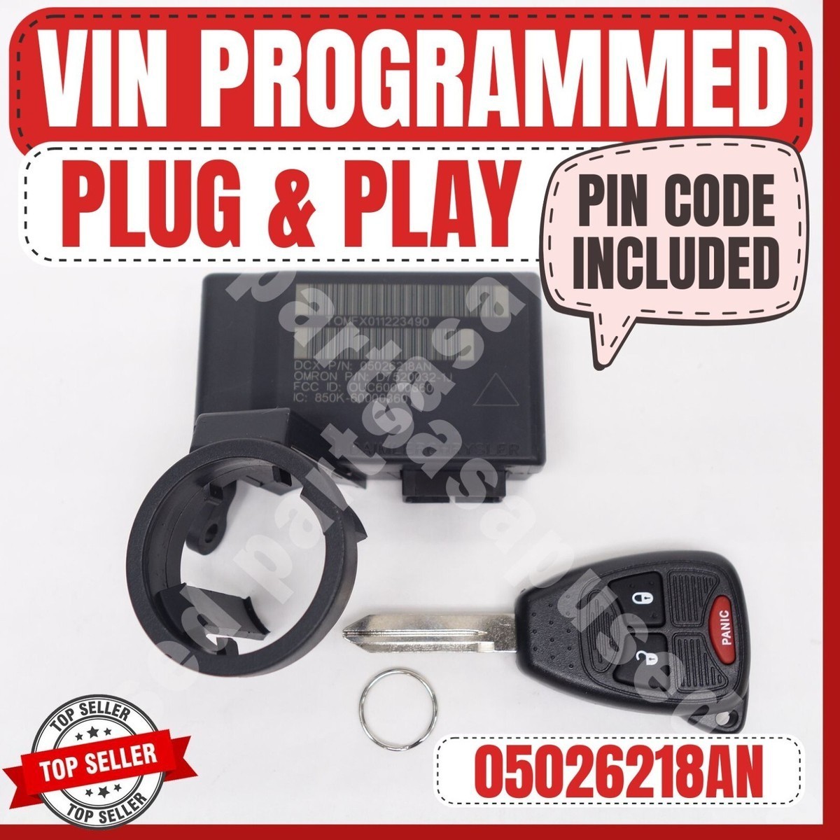 ⛑ VIN PROGRAMMED PLUG & PLAY IMMOBILIZER CHRYSLER DODGE JEEP 05026218AN ⛑ ⛑ VIN PROGRAMMED PLUG & PLAY IMMOBILIZER CHRYSLER DODGE JEEP 05026218AN ⛑