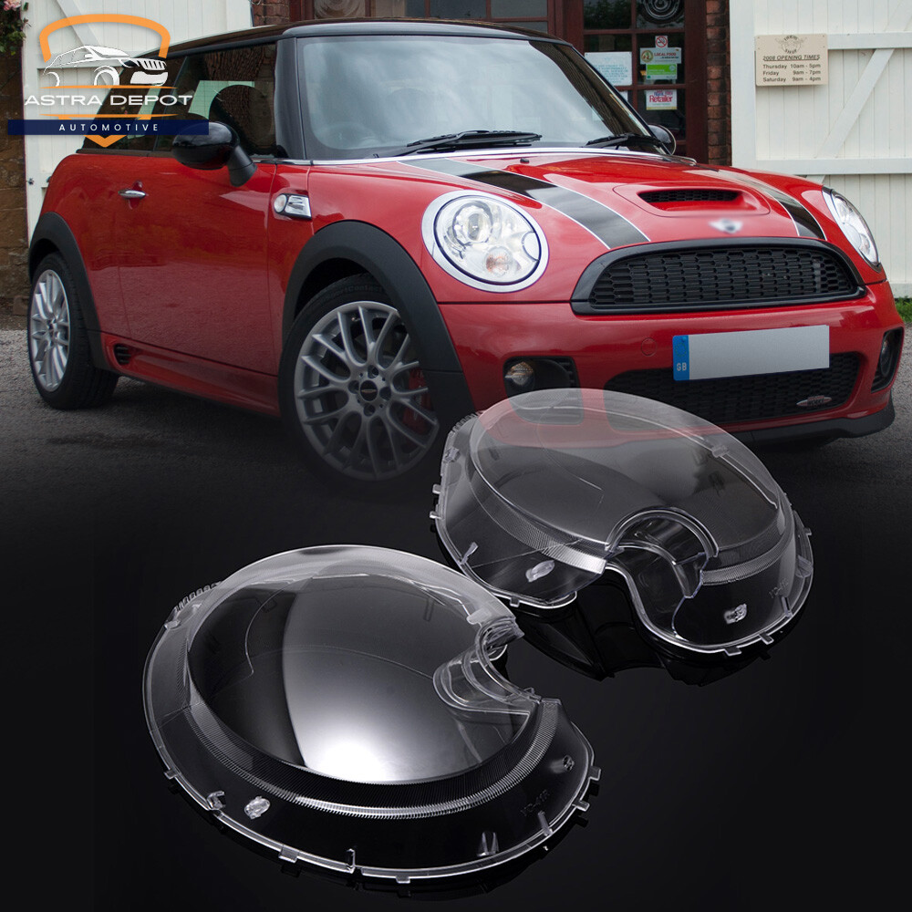 1 Pair Clear Headlight Lens Cover Replacement for BMW Mini Cooper R56 2009-2013