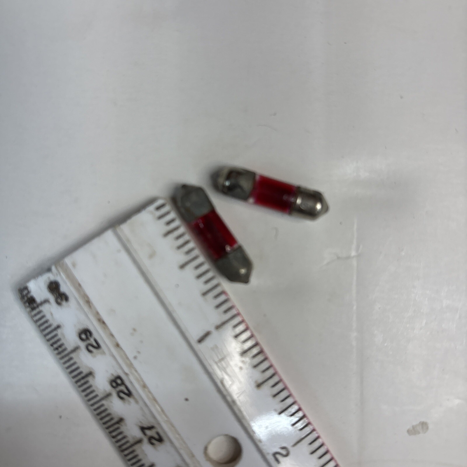 Trico Red Festoon 6 Volt Bulbs (2) Prewar Bulb Austin Riley Rover Morris Bentley